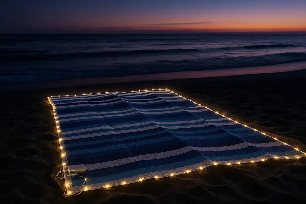 LED Outdoor Rug - SAJJGLOW 180*270 4 Colour Stripes